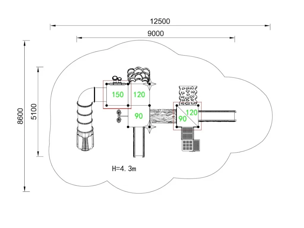 playground per esterno fantacastello forest 0300 d6