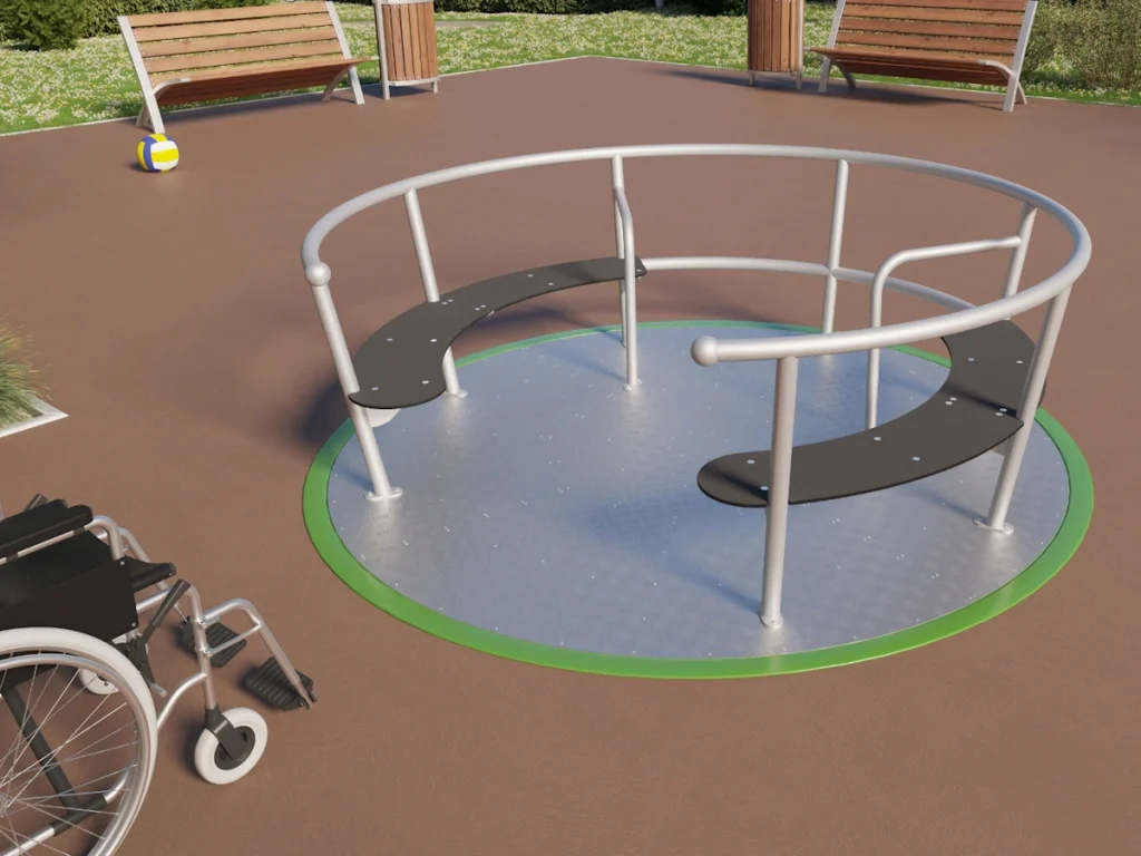 Inclusive Steel Merry-Go-Round