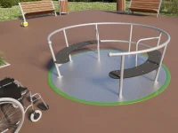 Inclusive Steel Merry-Go-Round