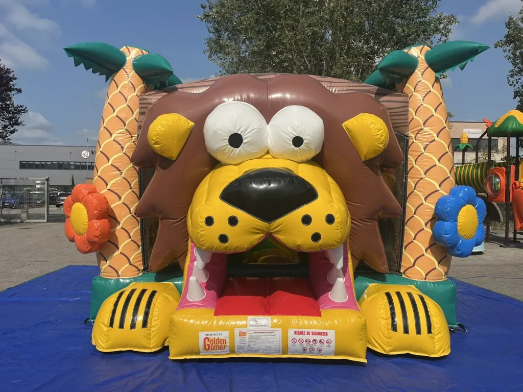 gioco gonfiabile salta salta multiattività f1 bounce and slide lion