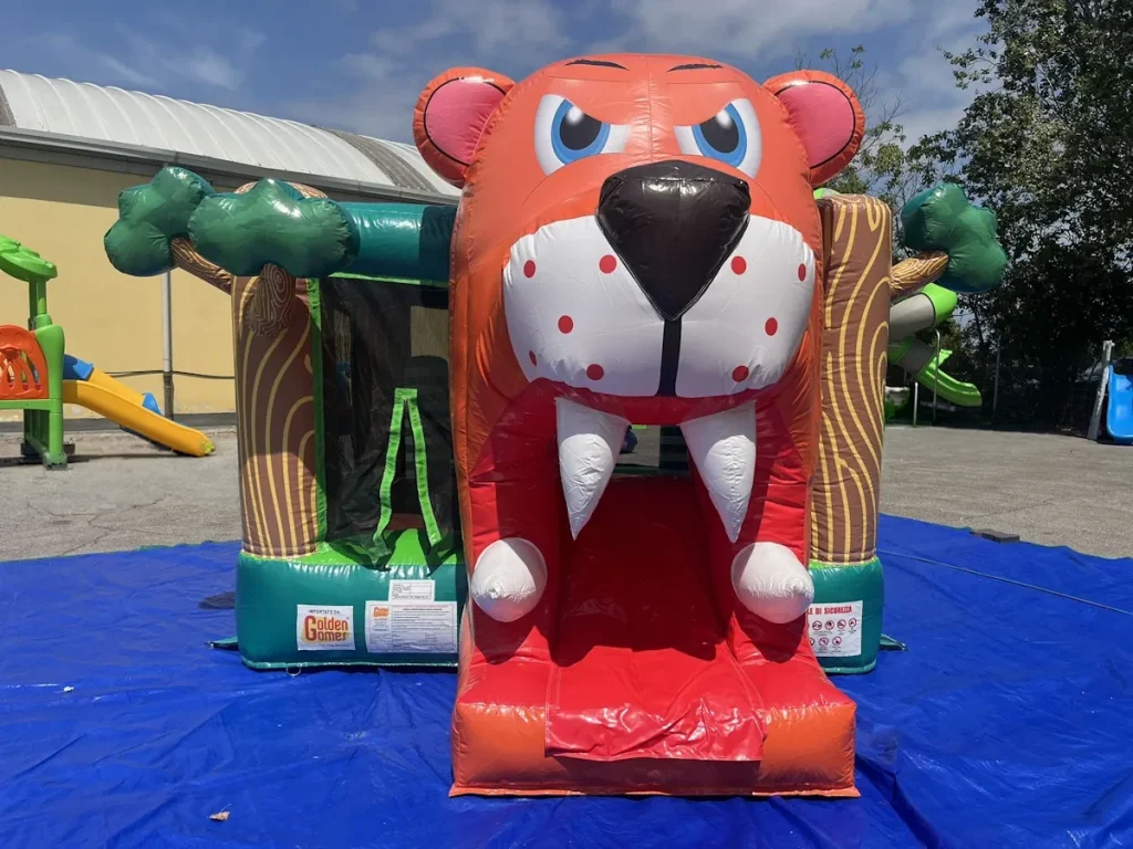 gioco gonfiabile salta salta multiattività f1 bounce and slide tiger