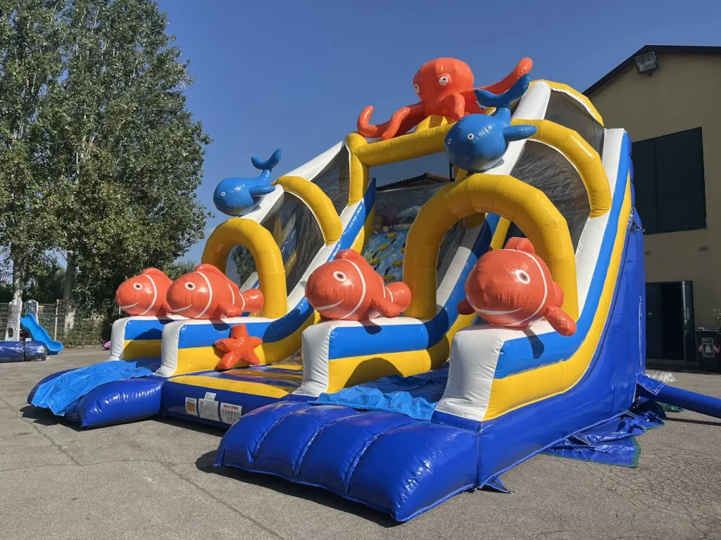 gioco gonfiabile scivolo f2 seaworld slide