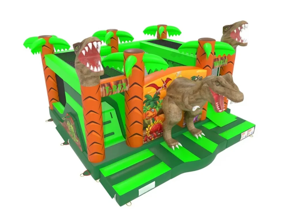 offerta esposizione gioco gonfiabile multiattività bounce and slide t rex f2 mostra