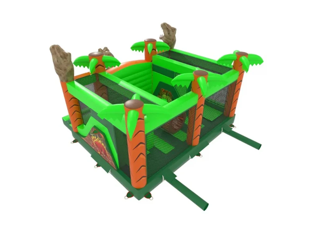offerta esposizione gioco gonfiabile multiattività bounce and slide t rex f3 mostra