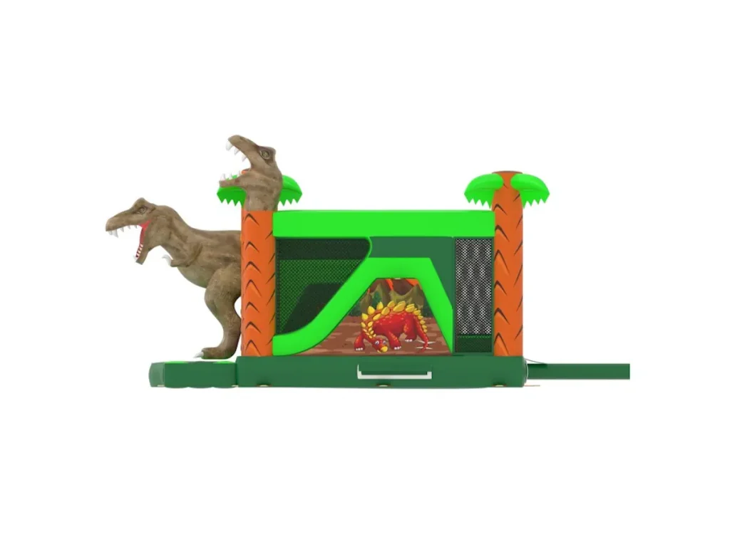offerta esposizione gioco gonfiabile multiattività bounce and slide t rex f4 mostra